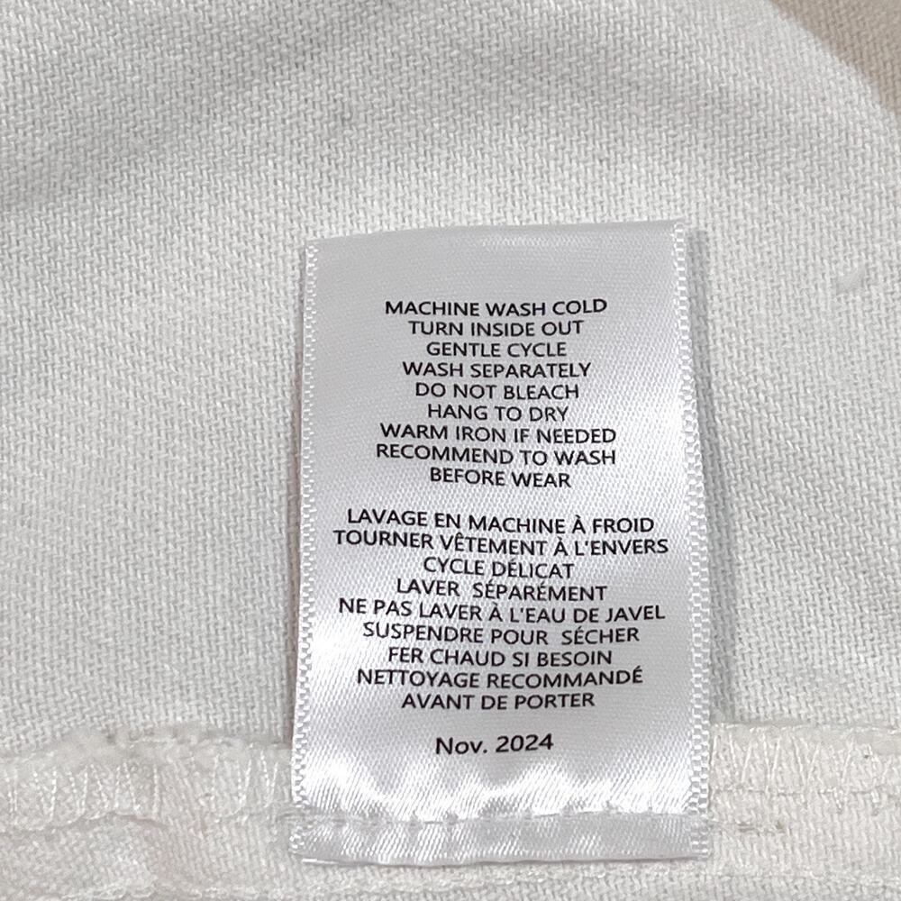 NWT Z Supply All Day Cropped Denim Jacket in Off White Size Large - Picture 11 of 12